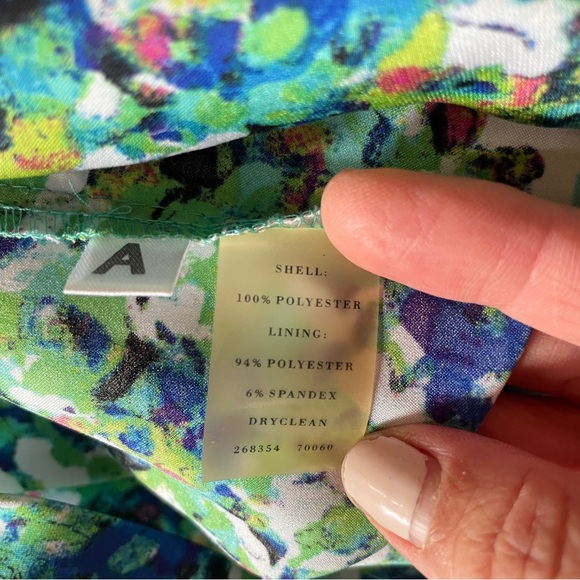 Ann Taylor Abstract Flower Print A-Line Dress - Picture 12 of 12